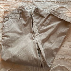 LOFT Khaki Curvy Straight Chinos
